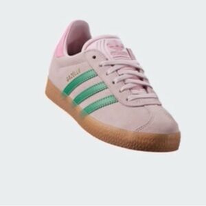 Adidas Gazelle Pink and Green Shoes